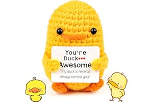 xinrongda Pocket Hug Positive Duck, Creative Knitting Wool Duck Doll, A Small Hug, Best Friend Gifts, Small Gift for Girlfriend, Family, Boyfriend, Patient