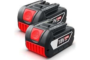 HTongD Batería de Repuesto para Bosch 18v: 5,0Ah li-Ion batería para Bosch 18v BAT618 BAT618G BAT609 BAT609G BAT619 BAT619G BAT610G BAT610 BAT612 BAT622 (2 Unidades)