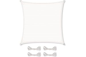 CelinaSun tenda parasole a vela giardino balcone HDPE polietilene traspirante quadrata 3 x 3 m bianco