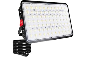 Indmird Projecteurs LED Extérieur 200W, 20000LM Spot led Extérieur IP66 étanche Projecteur Exterieur LED 6500K Blanc Froid Eclairage de Sécurité pour Jardin, Patio, Garage, Terrasse,Atelier