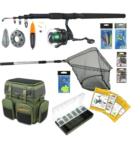 SEA MAX Complete Sea Fishing Kit: 10 ft Telescopic Surf Rod and