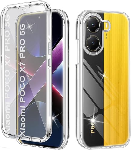 Transparente Hülle Für Xiaomi Poco F7 5G – 360° Schutz, Integrierter Displayschutz, Schlank