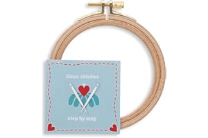 GIORGETTI STRASS Prym Love telaio da ricamo con vite, in legno di faggio, 8mm x 10cm 610630