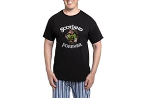 CafePress SCOTLAND FOREVER Men's Dark Pajamas Men's Novelty Cotton Pyjama Set, Comfortable PJ Sleepwear