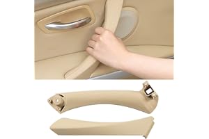 HommyFine Interior Door Handle Replacement for 3 Series E90/E91 Car Inner Door Pull Handles Cover for BMW 3 Series 2004-2012 (Beige, Right)
