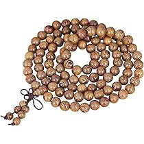 8 mm 108 stuks mala-gebedskralen, Tibetaanse boeddha, meditatiearmband, natuurlijk rozenhout, één maat, hout