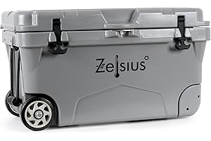 Zelsius Nevera con Ruedas 50 litros | Coolbox para Camping, Trabajo, Viajes, Pesca | Caja de Hielo para Bebidas | Caja Térmica para Frío y Calor