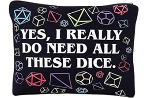 MXHBSTP Dice Bag, DND Dice Bag, DND Dice Storage Bag for Game Accessories, Compact Black Pouch for Tabletop Gaming, 21 X 15 Cm