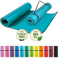 GORILLA SPORTS® Yogamatte mit Tragegurt 190 x 60 x 1,5 cm / 190 x 100 x 1,5 cm rutschfest u. phthalatfrei – Gymnastik-Matte für Fitness & Yoga in 12 Farben