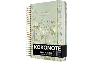 Kokonote A5 Academic Diary 2026-2027 Page a Day - Seasonal Flowers