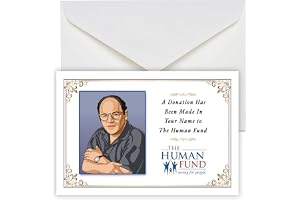 AMORGAN Seinfeld – The Human Fund dubbelsidigt presentkort 4 x 6 paket med 6 med kuvert
