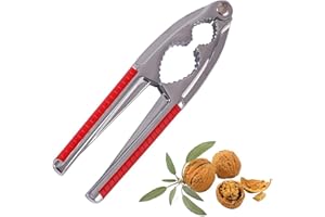 YMHPRIDE Nut Crackers Walnut Cracker Heavy Duty Shell Cracker Seafood Cracker Walnut Opener Tool with Non-Slip Handle (red)