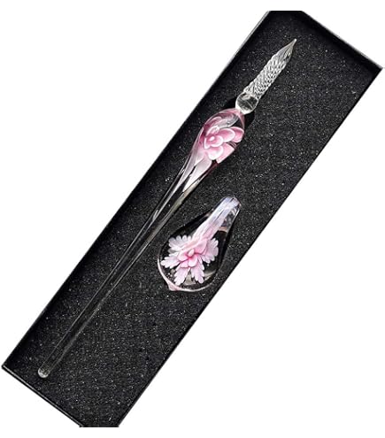Penna Stilografica E A Immersione In Vetro 2-in-1 - Verde, Con 5 Pennini Di Ricambio E Convertitore - Per Calligrafia E Pittura