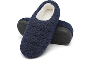 Mishansha Zapatillas de Casa Invierno Cálido Pantuflas Antideslizante con Espuma de Memoria Unisex-Adulto Gr.36-47