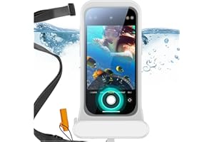 ESR wasserdichte Handyhülle für iPhone 15/14/13, Berührungsempfindlichkeit unter Wasser, schwimmende wasserfeste IPX8 Handyhülle mit Trageband, Weiß