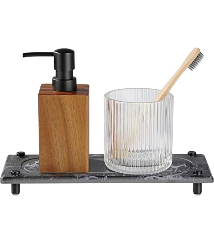 Vassoi Assorbenti In Pietra Diatomite - 3 Pezzi Bianchi - Per Bagno E Cucina - Antiscivolo E Assorbenti - Foto 10