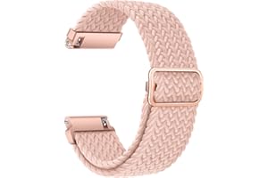 AidorMax Cinturino a Sgancio Rapido 22 mm, Cinturini di Ricambio Regolabile in Elastico con Smartwatch e Orologi, Braccialetto Estensibile Eleganti, Comode e Traspiranti per Uomo e Donna (Rosa)