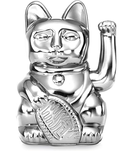 ISO TRADE Chat Chinois Chanceux doré Maneki-Neko - Symbole de Bonne Fortune 3064, Farbe/Color:Black
