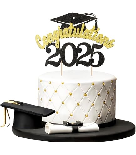 25-teiliger Graduation Kuchen-Topper Set – Mit „Auguri Dottoressa“-Spruch, Diplomen & Bachelor-Kappen, Für Abschlussfeiern