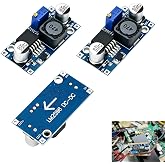 3 Pieces LM2596 Module, DC Step Down Converter, Adjustable 3.2V 40V to 1.25V 35V Regulator Voltage 3A High Efficiency Convert