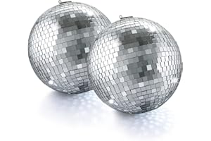 JurciCat Palla Da Discoteca 10cm 2pz Festa-disco Ball Per La Decorazione Di Natale Compleanno Festa A Tema Matrimonio
