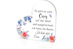 ‎HROANC Oma Geschenk Oma Geschenk Geburtstag Geburtstagsgeschenk Für Oma Acryl Tischschmuck Briefbeschwerer Geschenk Für Oma Zum Geburtstag Von Enkel Weihnachtsgeschenke Für Oma Geschenk Muttertag Oma