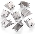 920158 Freezer Shelf Clip Freezer Cooler Shelf Support Shelf Square Clips Stainless Steel Shelf Clip for Refrigerator (8 Pieces)