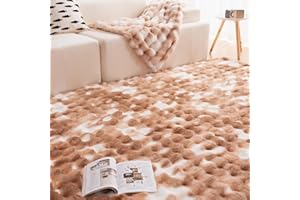 Vamcheer Alfombras Salón Super Suaves - Alfombras de Habitacion Tie-Dye Bubble, Lavables y Antideslizante Alfombra Dormitorio, Alfombra Grande para Interiores, Beige 200x300