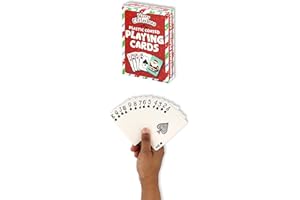 HENBRANDT 1 x Pack of Christmas Plastic Coated Playing Cards - Festive Holiday Design Standard Size 9x6cm - Perfect for Family Game Nights, Parties & Xmas Stocking Fillers