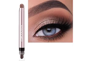 ‎LUCOSS Lucoss Cream Lidschatten Stift, Hochpigmentierter Lidschattenstift, Perlglanz-Seidenraupen-Lidschatten-Stift, Wasserfester, Lang anhaltender Eye Highlighter Stick (#04 Dunkelorange)