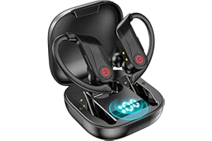 Boytond Auricolari Bluetooth Sports Cuffie Bluetooth Wireless Stereo HiFi Senza Fili Cuffitte con 4 HD Mics, ENC Cancellazione Del Rumore Auricolari, IP7 Impermeabili, Nero (2025)
