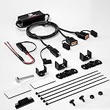 Kriogor Motorrad USB Ladegerät, Dual QC 3.0 USB Anschluss Adapter, Wasserdichtes Schnellladegerät für Telefon Tablet GPS