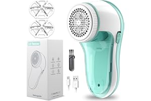 GBARAN Quitapelusas eléctrico, Quita Pelusas removedor de Pelusas con 2 Cuchilla de Afeitar de Repuesto, afeitadora portátil de Tela para Ropa, Muebles, Ropa de Cama, Alfombra