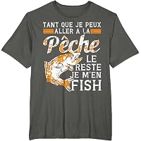 T-shirt Pêche Carpworld Homme – Fruit Of The Loom, Taille L, Beige, Occasion
