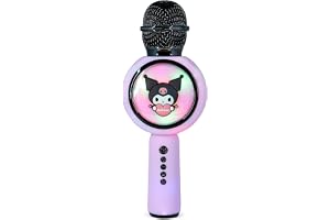 OTL Technologies Kuromi karaokemikrofon med Bluetooth-högtalare, LED-lampor, för barn 3 år och uppåt