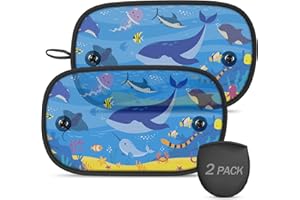 LSTRAGY Car Window Shades for Baby, 2 Pack Car Sun Shade for Baby, Universal Baby Sun Shades Blocking UV Rays/Sun Glare for Baby Kids Pets with Suction Cups- 51cm*31cm(Blue Ocean)