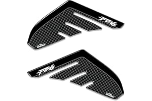 Resin Bike Adhesivos de Moto Compatibles con Yamaha FZ6. Protecciones Laterales de Tanque de Choques y Arañazos de Moto. Adhesivo 3D Resinado Efecto Carbono - Made in Italy