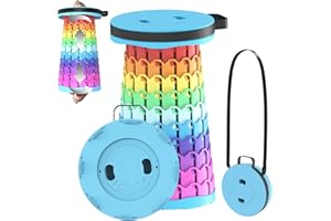 PLOGGING 2025 Taburete Plegable Portátil, Taburete Telescópico Ligero y Duradero para Actividades al Aire Libre como Viajes, Pesca, Senderismo y Camping MAX Cargando 200 kg con Carabinero