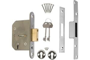 WHITE HINGE ERA 5 Lever Viscount Deadbolt Mortice Lock - 3" Backset with Satin Finish