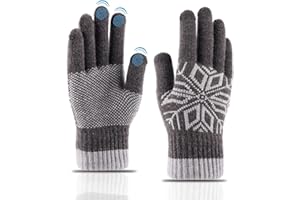 OHWHOA Guantes Invierno Térmicos Mujer Hombre Gantes Touch Screen Táctiles Aire Libre Running Trabajo Conducir Guante Interior de Felpa Bolsa Regalos Incluida Regalos Navidad por Hombre Mujer