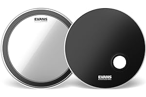 Evans EMAD2 System Bassdrum-Set – Enthält 1 Bassdrum-Fell, 1 Reso-Fell, 2 austauschbare Dämpfungsringe und Schaumstoff-Dämpfungsringe – Individueller Bassdrum-Sound – 2-lagige Konstruktion – 22"