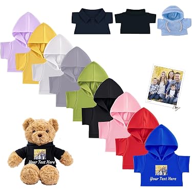 Salopette Bleue Adorable Pour Ours En Peluche - Tenue En Chiffon Pour Déguisement Et Jeux Créatifs D'Enfants