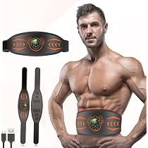 Ceinture Abdominale Électrostimulante Zhailyn - 5 Électrodes, 8 Modes, 19 Niveaux - Pour Abdomen, Bras, Jambes