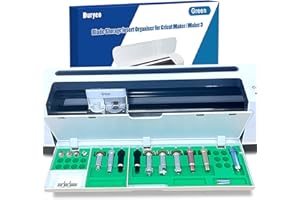 Duryeo Blade Storage Insert for Cricut Maker 3 & Maker, Blades Tray, Drawer Blade Housing and Quickswap Tip Accessories Organizer (Green,Blades and Housing not Included)