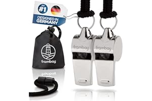 ‎FRAMBAY Frambay Trillerpfeife - Pfeife mit innovativer [AirSpin] Kugel I Schiedsrichterpfeife I Signalpfeife I Whistle I Trillerpfeife laut Notfall I Trillerpfeife sportunterricht I Trillerpfeife Kinder