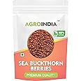 AgroIndia Sea Buckthorn Berries - Himalayan Sea Buckthorn Berries- Best Source of Natural Vitamins And Minerals- 100% Natural Sea Buckthorn Berries- Organic Sea Buckthorn Berries For Skin- Rich In Omega, Fatty Acids, Vitamin E, Vitamin C, No Added Sugar (100g)