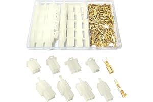 YIXISI 190 Pezzi 2.8mm Kit di Connettori Elettrici per Auto, 2/3/4/6 Pin Kit Connettore e Terminali da Crimpare, Connettori per Cavi Elettrici per Automobili, per Auto e Moto