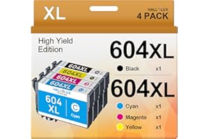 HALLOLUX 604 Patronen Kompatibel für Epson 604XL 604 XL Multipack für Epson XP 2205 für XP 3200 XP 4200 XP 3205 XP 4205 Workforce WF 2930 WF 2935 WF 2910 (Schwarz Cyan Gelb Magenta, 4er-Pack)