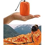 HONYAO Survival Sleeping Bag, Emergency Bivvy Bag Emergency Rescue Blanket Reusable for Outdoor