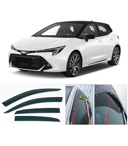 Zijwindschermen TOYOTA AURIS, L R 2007-, voor, 2 stukken, 5-deur